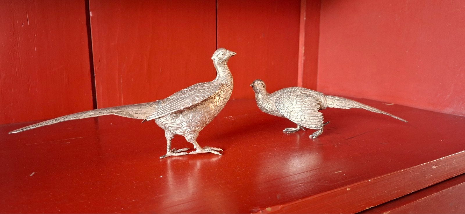 zilveren fazanten koppel, Ophalen of Verzenden, Zilver
