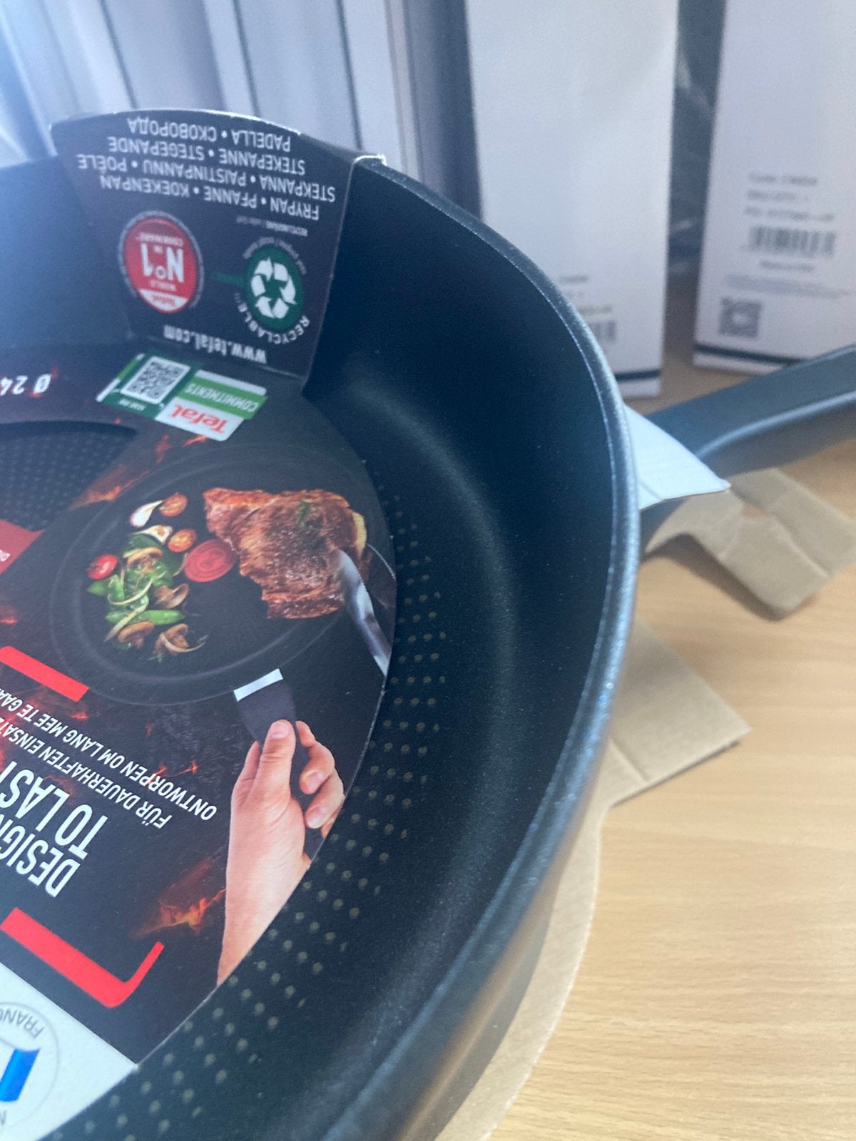 Tefal koekenpan 24 cm hard titanium pro, Ophalen of Verzenden, Nieuw