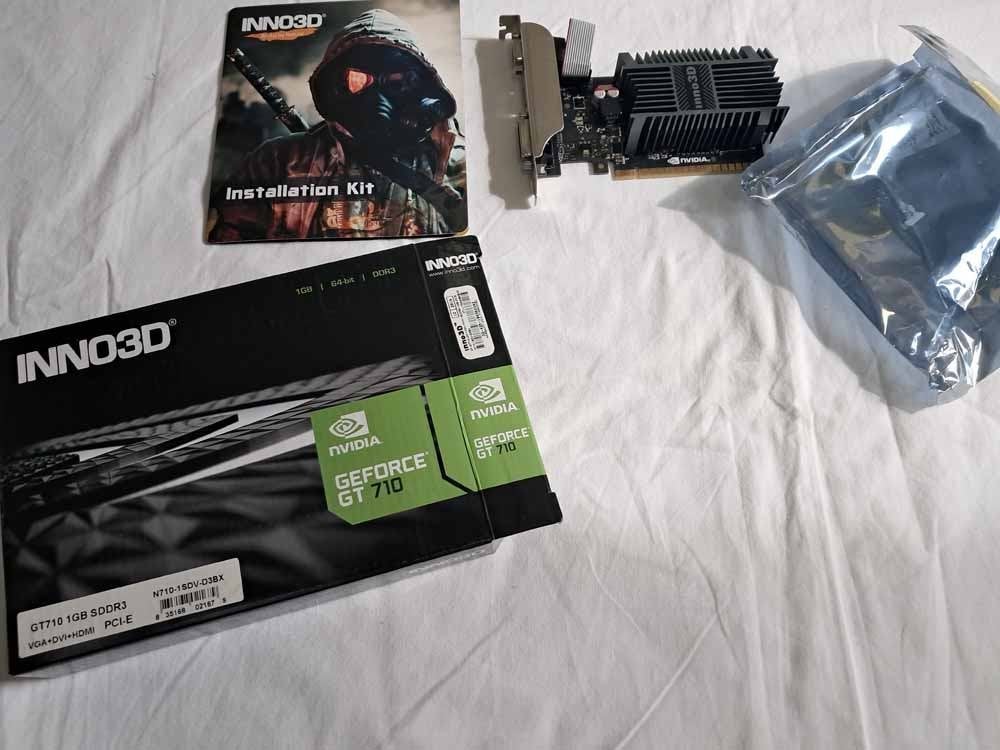 INNO3D NVIDIA GT710  SDDR3 PCI-E videokaart met 1 GB, Computers en Software, PCI-Express 3, GDDR6, HDMI, Ophalen of Verzenden