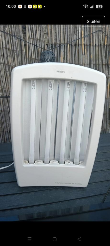 Philips home solaria, Witgoed en Apparatuur, Zonnebanken en Gezichtsbruiners, Ophalen of Verzenden, Zo goed als nieuw, Zonnebank enkelzijdig