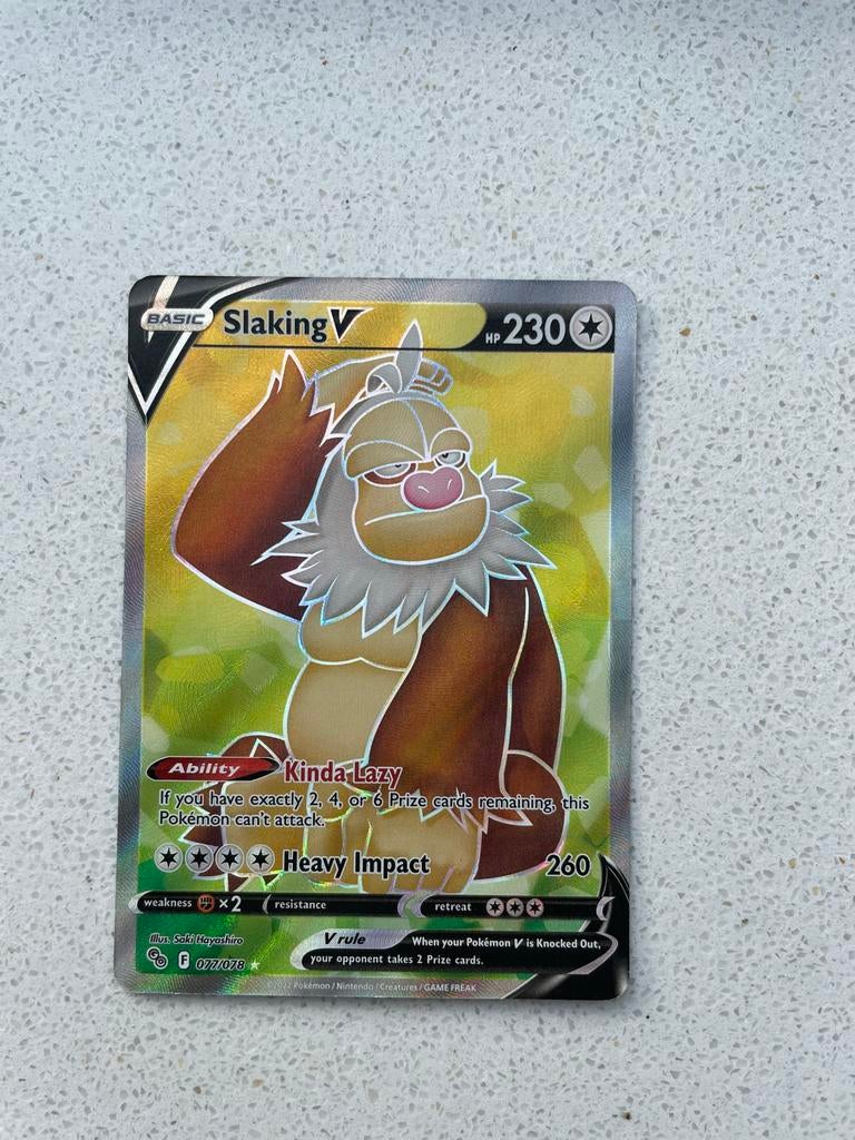 Slaking V Pokémon Kaart HP230 - Zo goed als nieuw, Ophalen of Verzenden, Zo goed als nieuw, Losse kaart, Foil