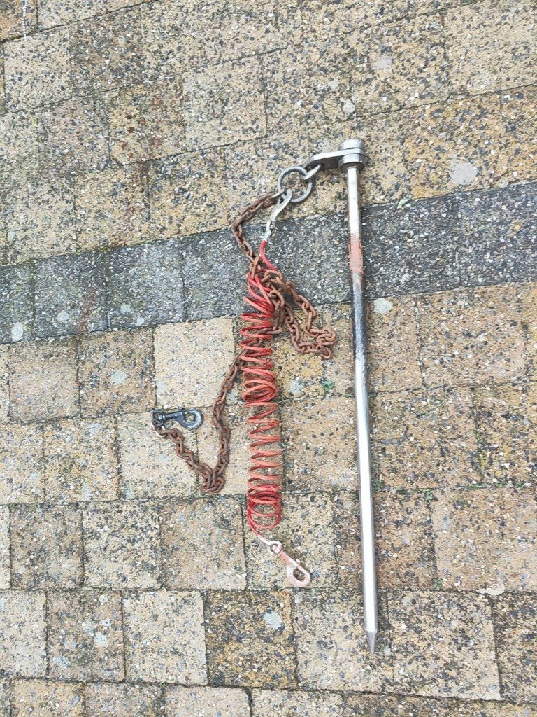 grondpen, Dieren en Toebehoren, Ophalen of Verzenden, Gebruikt, Hondenriem