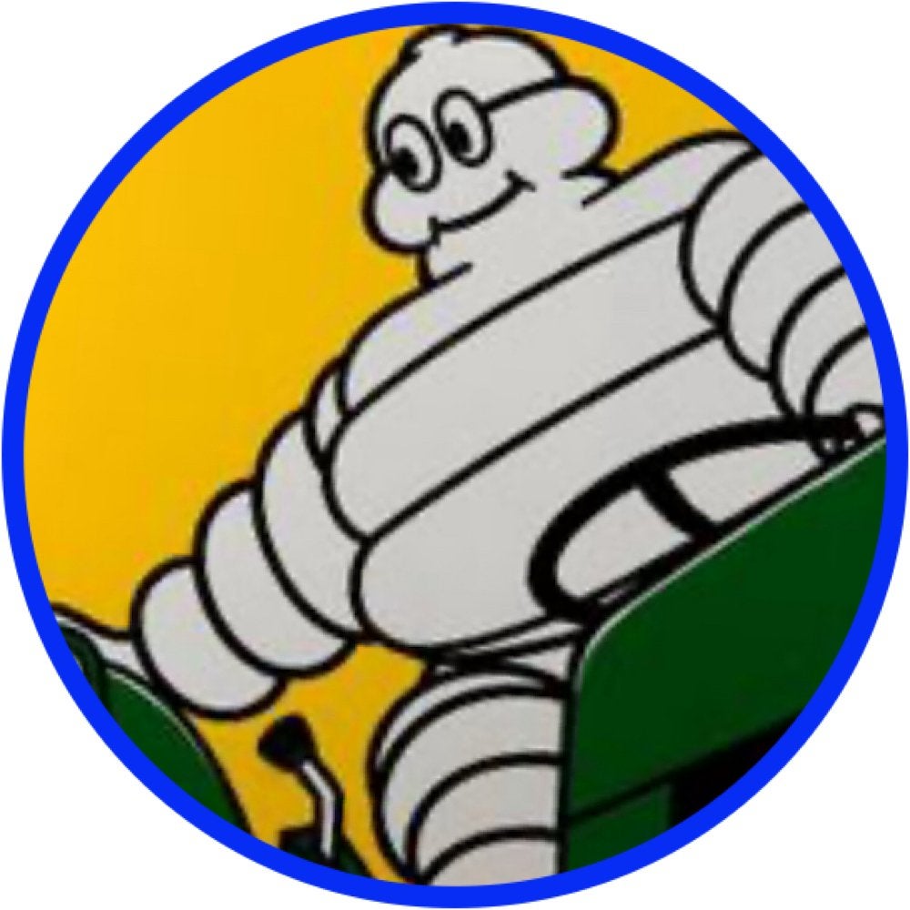 Set van 8 ronde Michelin platen, Ophalen of Verzenden, Gebruikt, Reclamebord