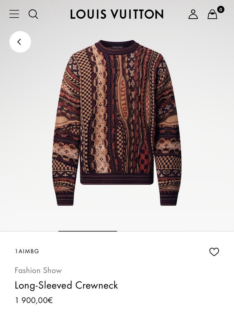 Louis vuitton | Long sleeved crewneck | L, Ophalen of Verzenden, Zo goed als nieuw, Zwart