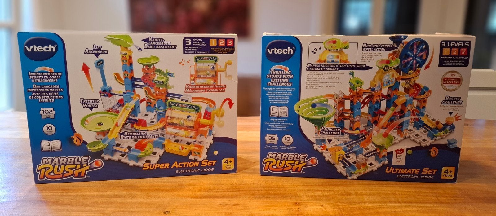 Vtech Marble Rush Super Action & Ultimate Set knikkerbaan, Ophalen, Zo goed als nieuw