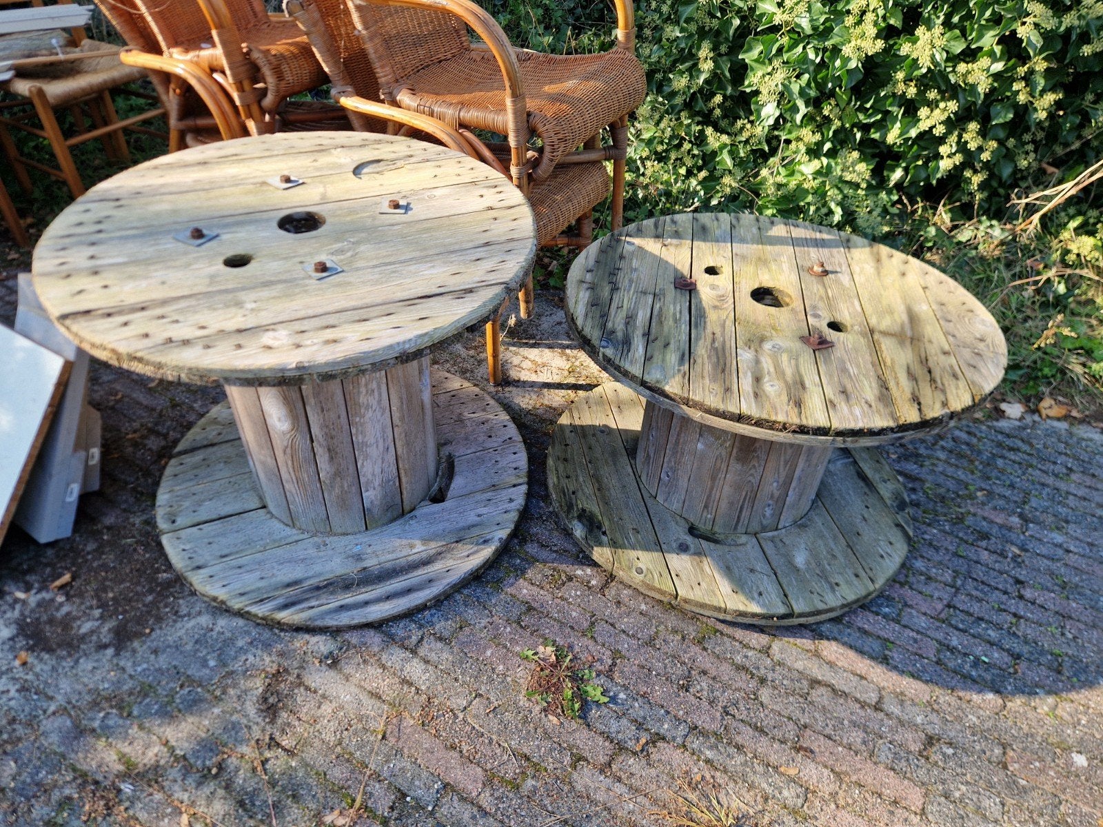 kabel haspels hout GRATIS, Ophalen, Gebruikt, Rechthoekig, Hout