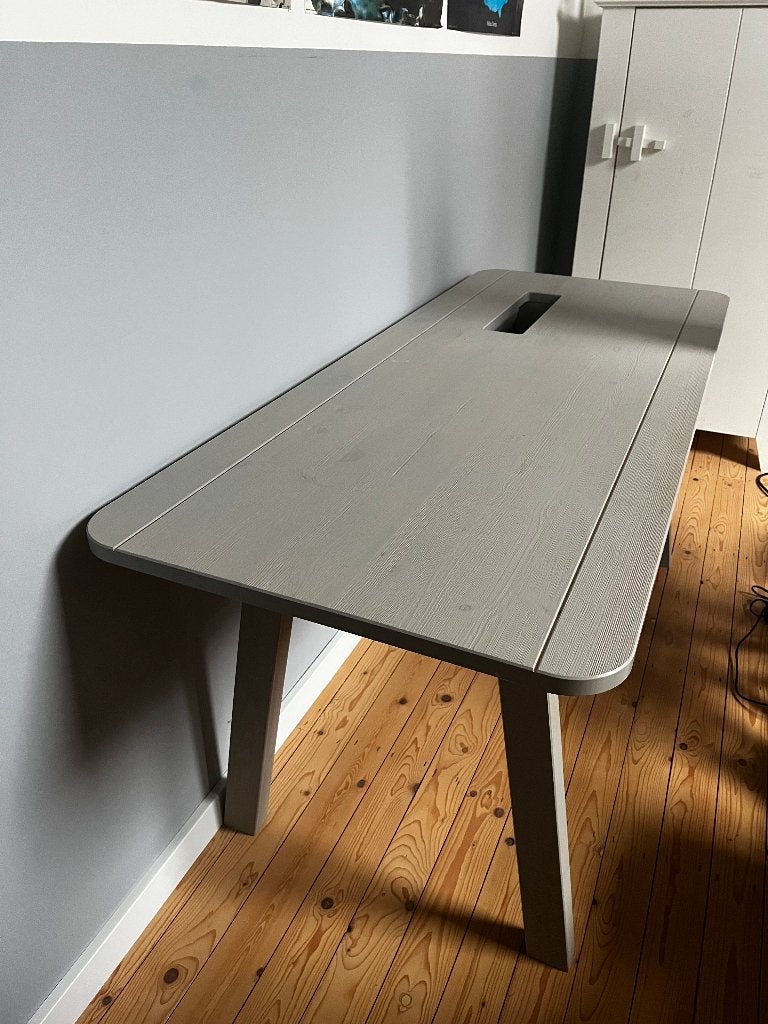 Woood bureau - Sammie - warmgrijs, Ophalen, 160 cm, Gebruikt, Schoolbureau