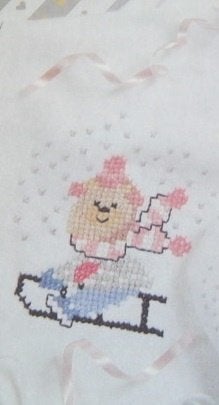 Borduurpatroon  2 x Winter Beertje  nr 8157 do, Verzenden, Nieuw, Handborduren, Patroon