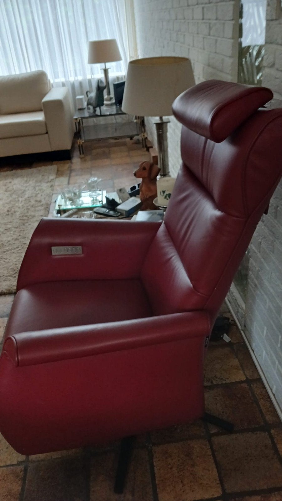 Lederen Relaxfauteuil Maggiore - Zo goed als nieuw, Huis en Inrichting, Ophalen, Modern, Comfort, Zo goed als nieuw, 75 tot 100 cm