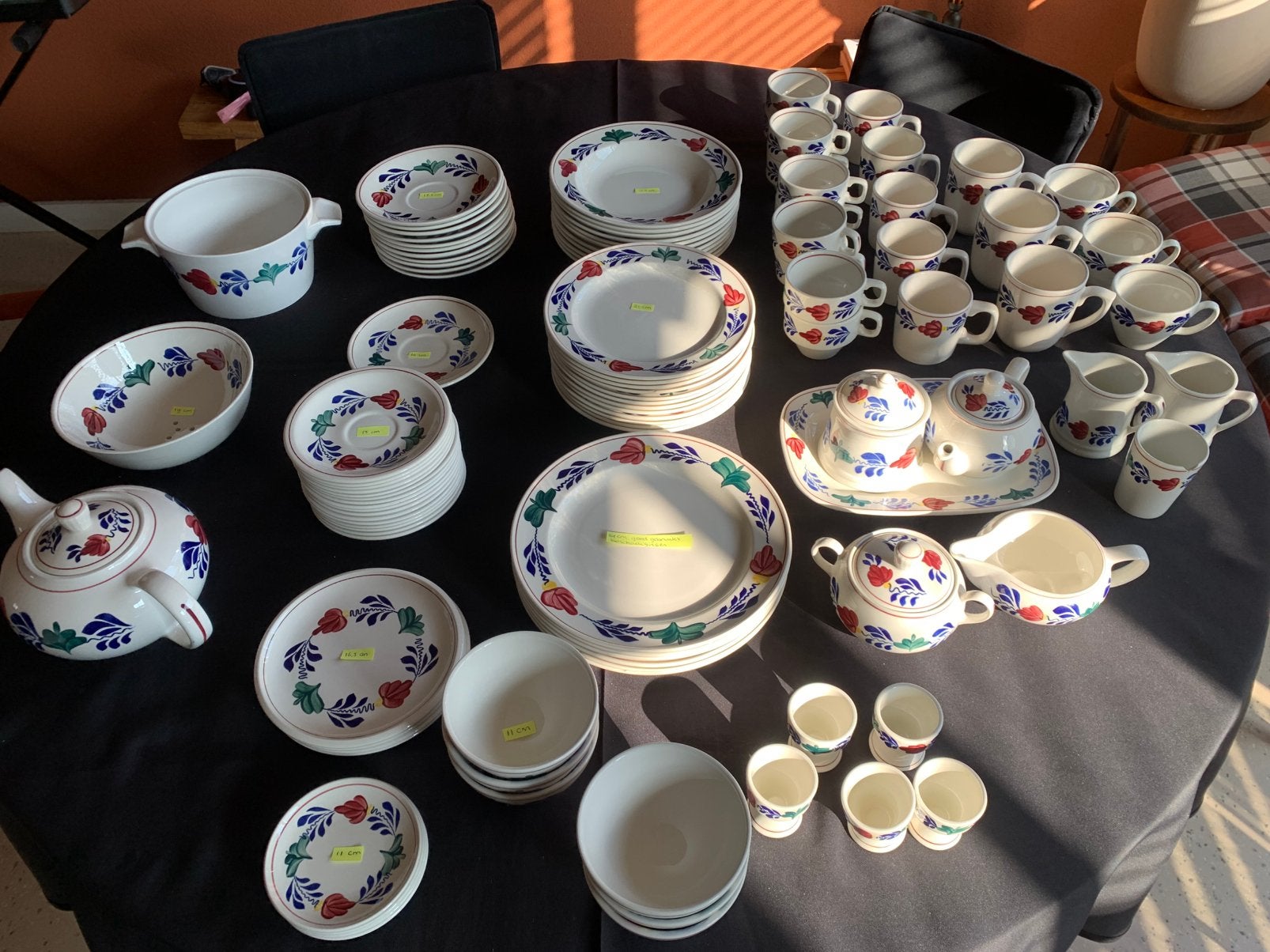 Boerenbont servies 108-delig, Ophalen
