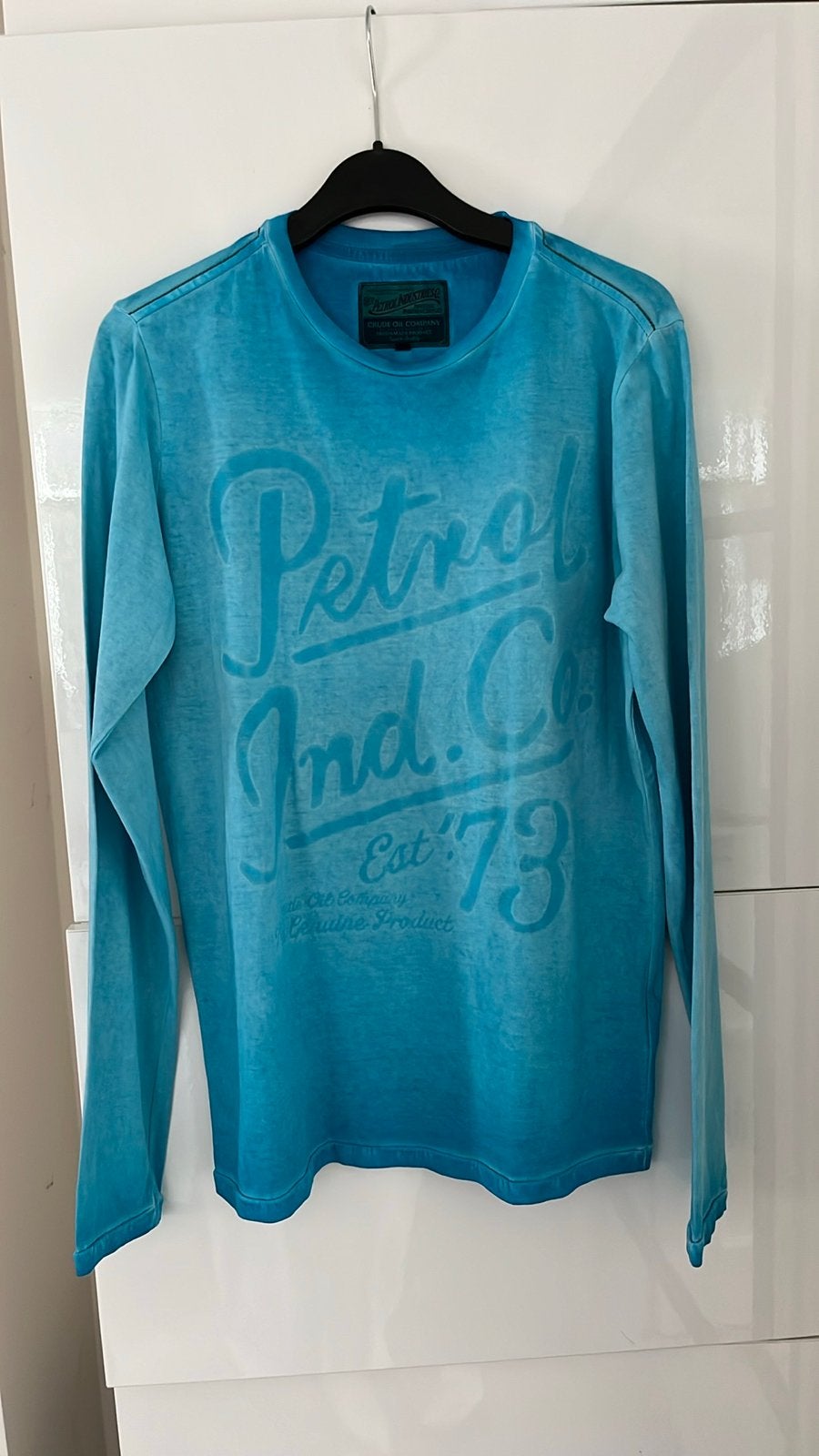 Petrol Industries shirt - Turquoise - Maat 176, Kleding | Heren, Ophalen of Verzenden, Nieuw, Overige maten, Overige kleuren