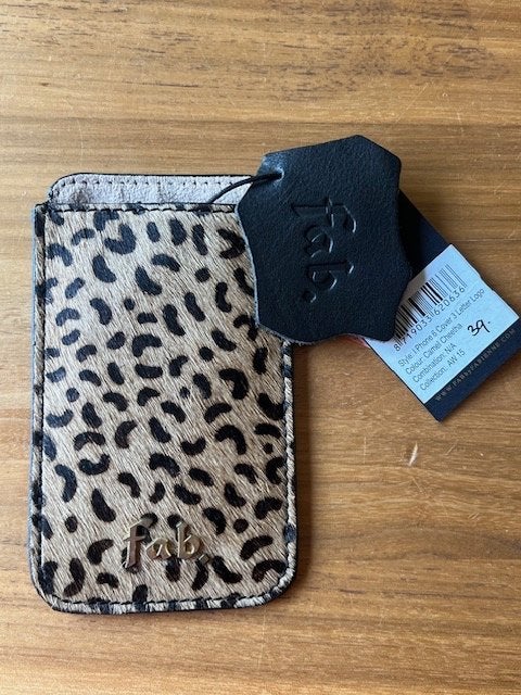 Fab-Fabienne Chapot leren smartphone hoesje cheeta., Nieuw, Hoesje of Tasje, Ophalen of Verzenden, Leer