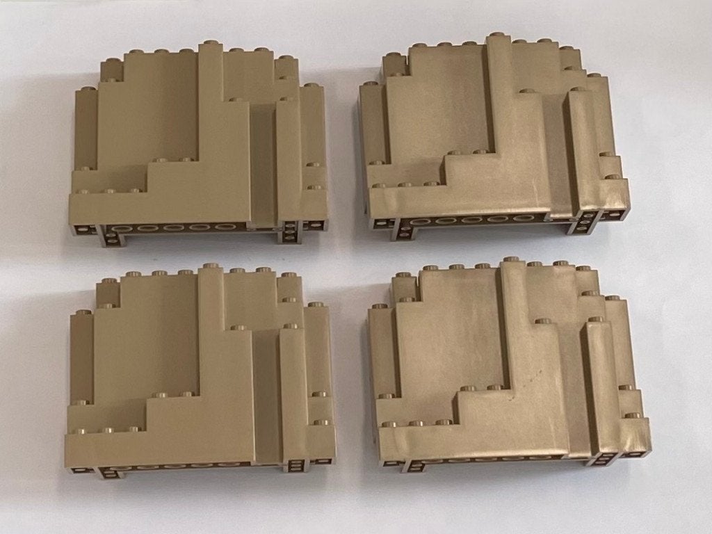 Partij 4x nieuwe grote Lego rotsen in diverse kleuren