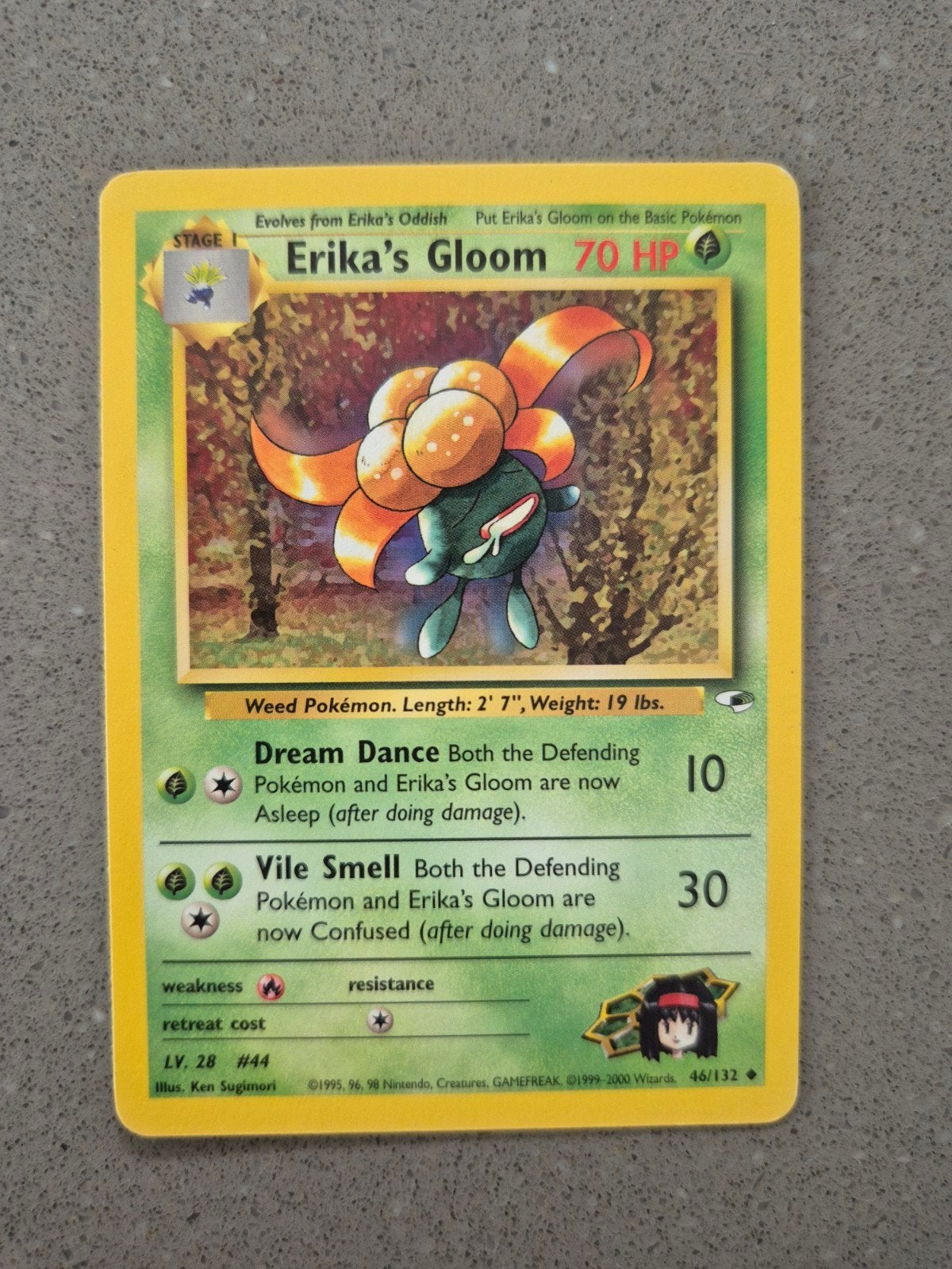 Erika's Gloom Pokémon Kaart (Wizards 46/132), Ophalen of Verzenden, Zo goed als nieuw, Losse kaart
