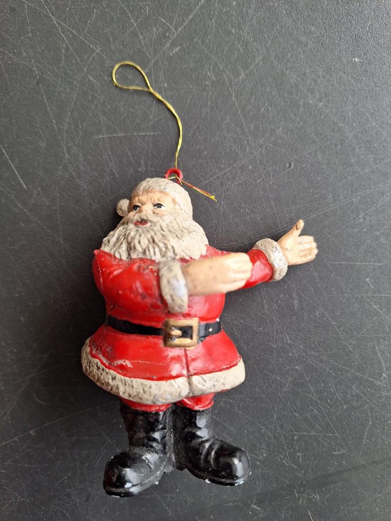Vintage kerstman kersthanger. Plastic., Diversen, Kerst, Ophalen of Verzenden, Gebruikt