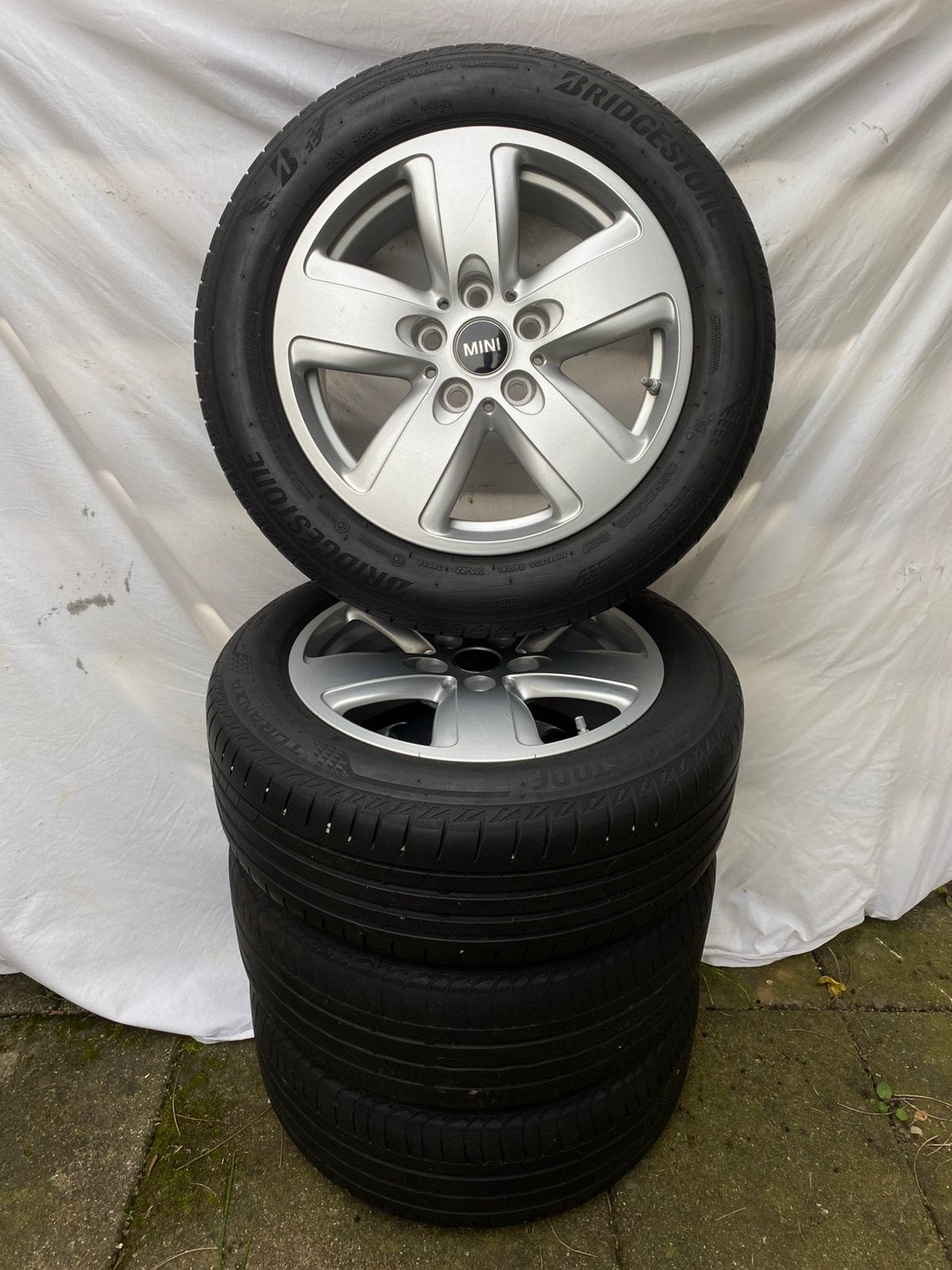 Velgen 16inch Mini 5x112/66.5mm TPMS zomer 205/55/16 91w, Auto-onderdelen, Banden en Velgen, Ophalen, Gebruikt, 16 inch, Banden en Velgen