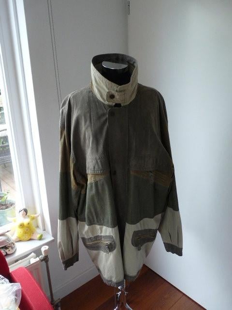 Groene beige Melka Outfield zomerjas mt 50 of L, Maat 52/54 (L), Melka, Ophalen of Verzenden, Zo goed als nieuw