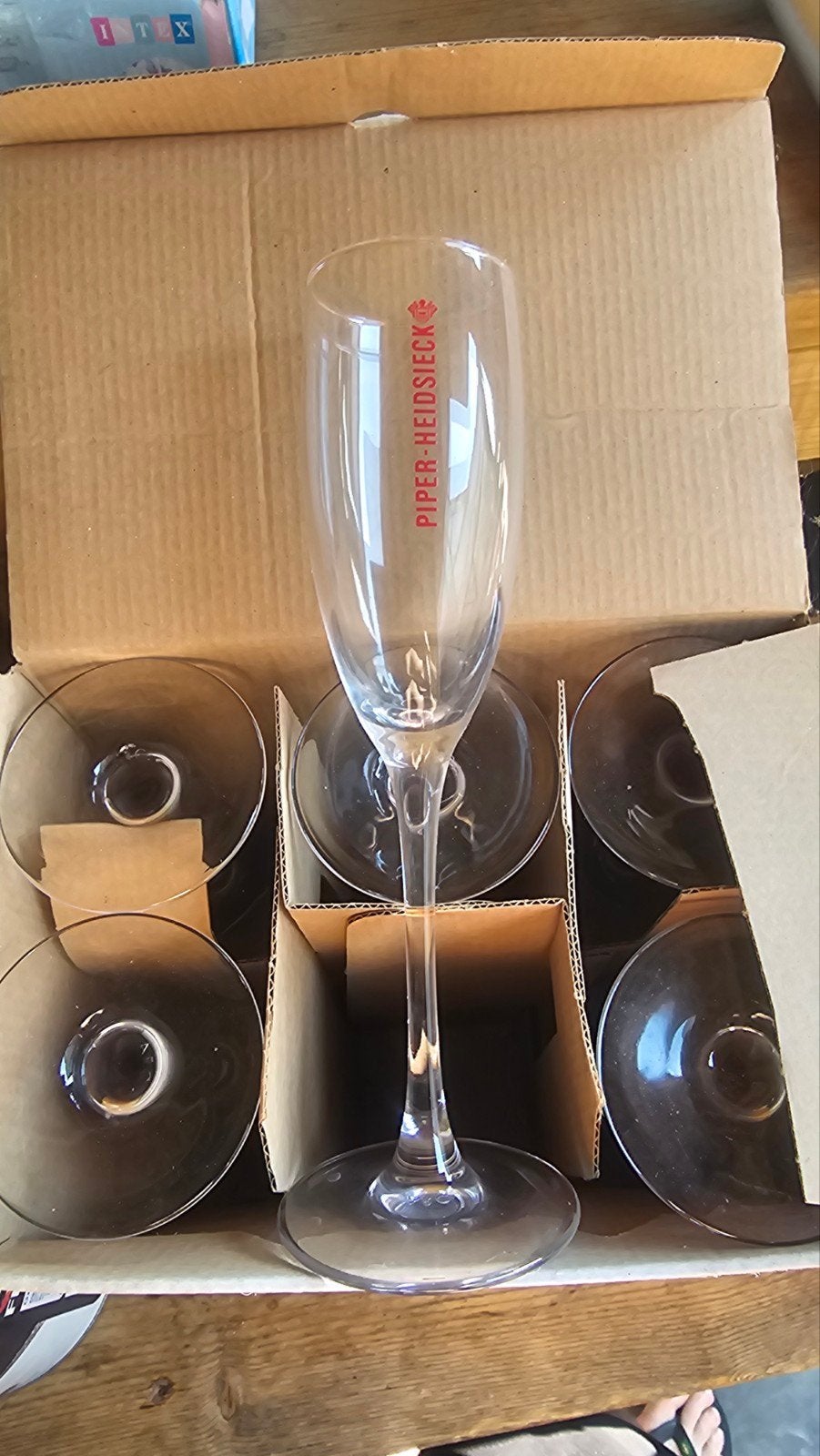 Piper-Heidsieck Champagneglazen - Set van 6, Ophalen, Nieuw, Overige merken, Glas