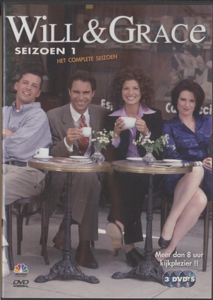 77) Will & Grace; seiz. 1 (3 disc): met 22 afleveringen, Vanaf 12 jaar, Ophalen of Verzenden, Gebruikt, Komedie