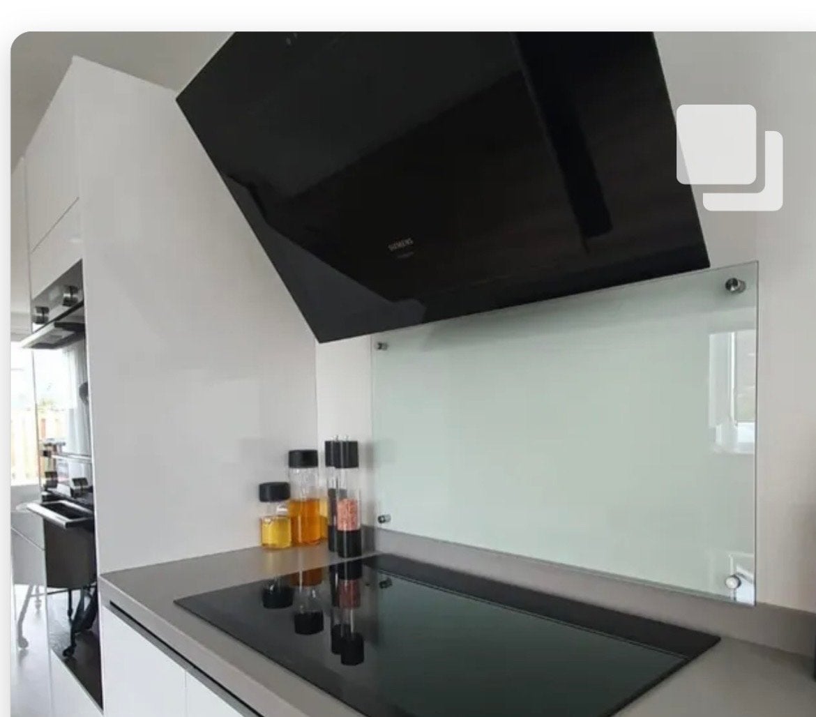 VIDA XL Spatscherm Keuken Glas 90x40cm (2 stuks), Huis en Inrichting, Ophalen of Verzenden, Zo goed als nieuw, Wit, Overige merken