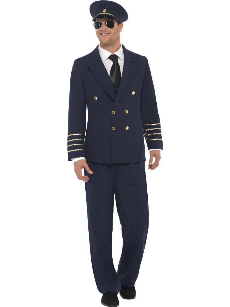 Piloten kostuum voor carnaval of themafeest, Kleding | Heren, Carnavalskleding en Feestkleding, Maat 52/54 (L), Carnaval, Nieuw