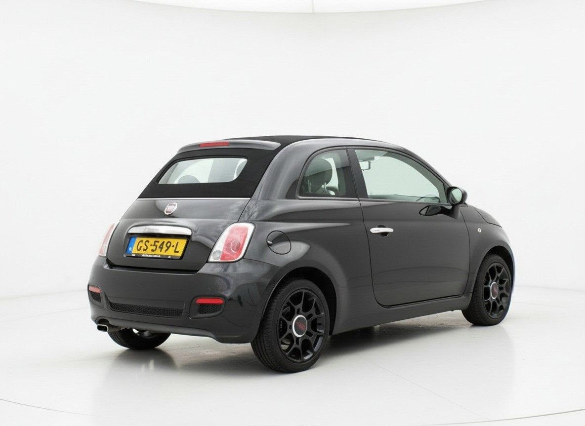 Fiat 500 C 1.2 500S Clima/PDC/LM Velgen!, Gebruikt, 4 cilinders, Cabriolet, Leder en Stof