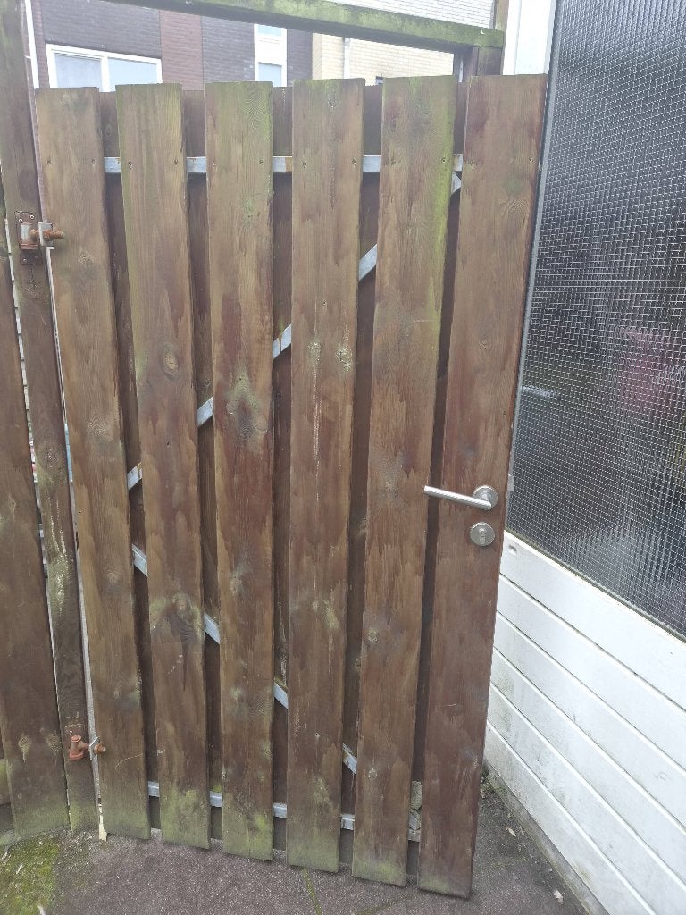 Tuindeur geimpregneerd hout, Tuin en Terras, Ophalen, Gebruikt