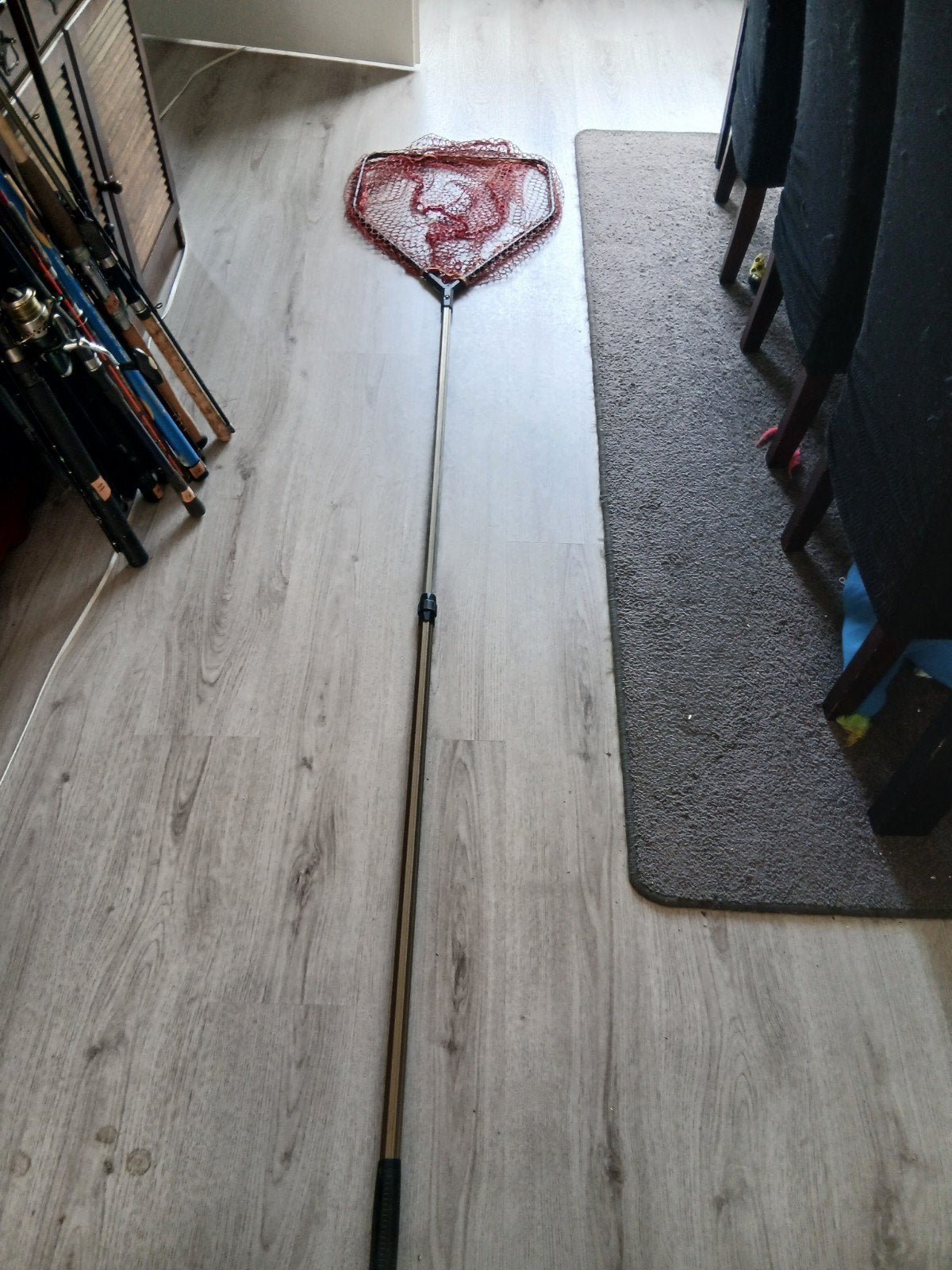 Albatros Gilfin schepnet 2.2 meter Uitschuifbaar, Ophalen, Gebruikt, Net of Fuik