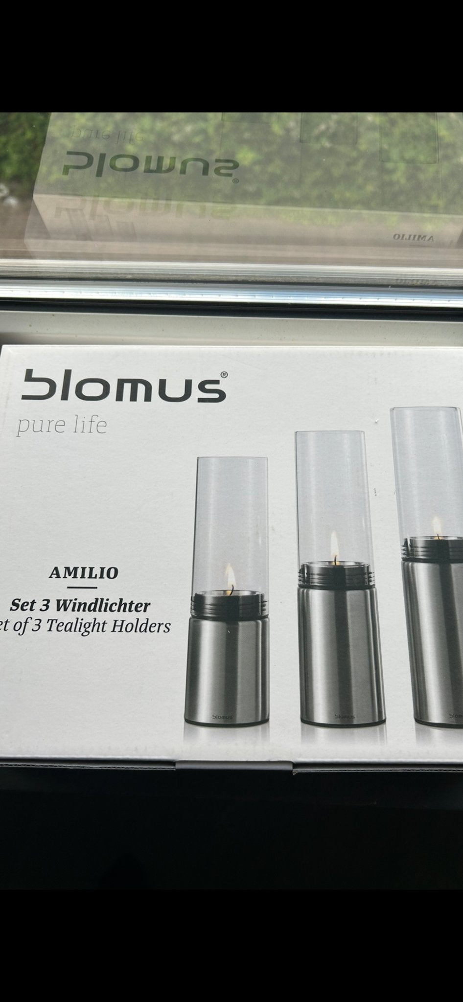 Blomus AMILIO Windlichter - Set van 3 theelichthouders, Windlicht, Overige merken, Nieuw, Ophalen of Verzenden