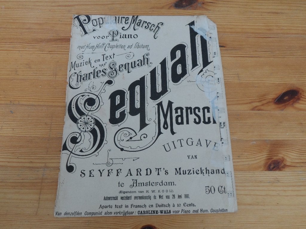 Sequah marsch - charles sequah, Muziek en Instrumenten, Zang, Gebruikt, Ophalen of Verzenden, Artiest of Componist