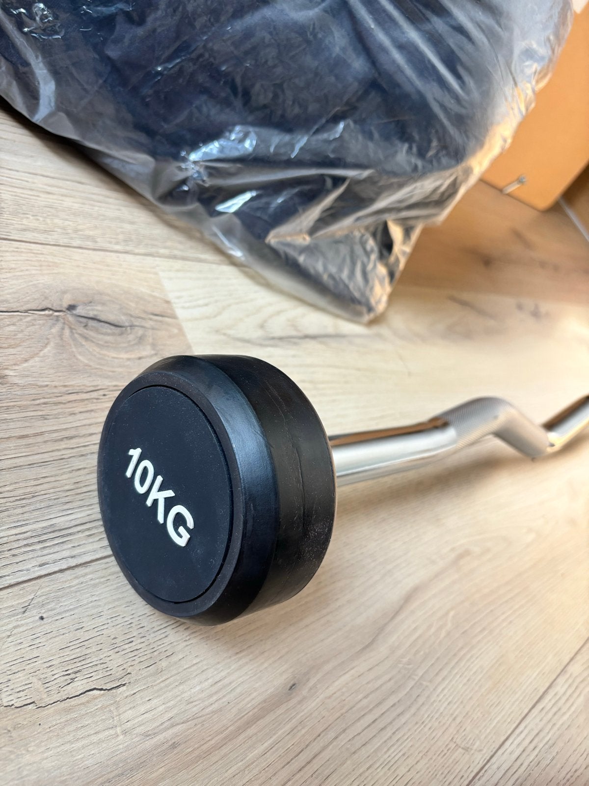 EZ Curl Halterstang met 10KG gewicht, Ophalen, Zo goed als nieuw, Armen, Halterstangen