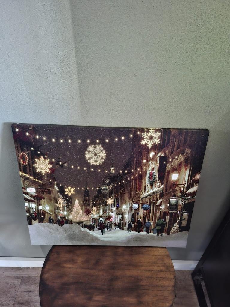 Kerst canvas met led, Diversen, Kerst, Ophalen, Zo goed als nieuw