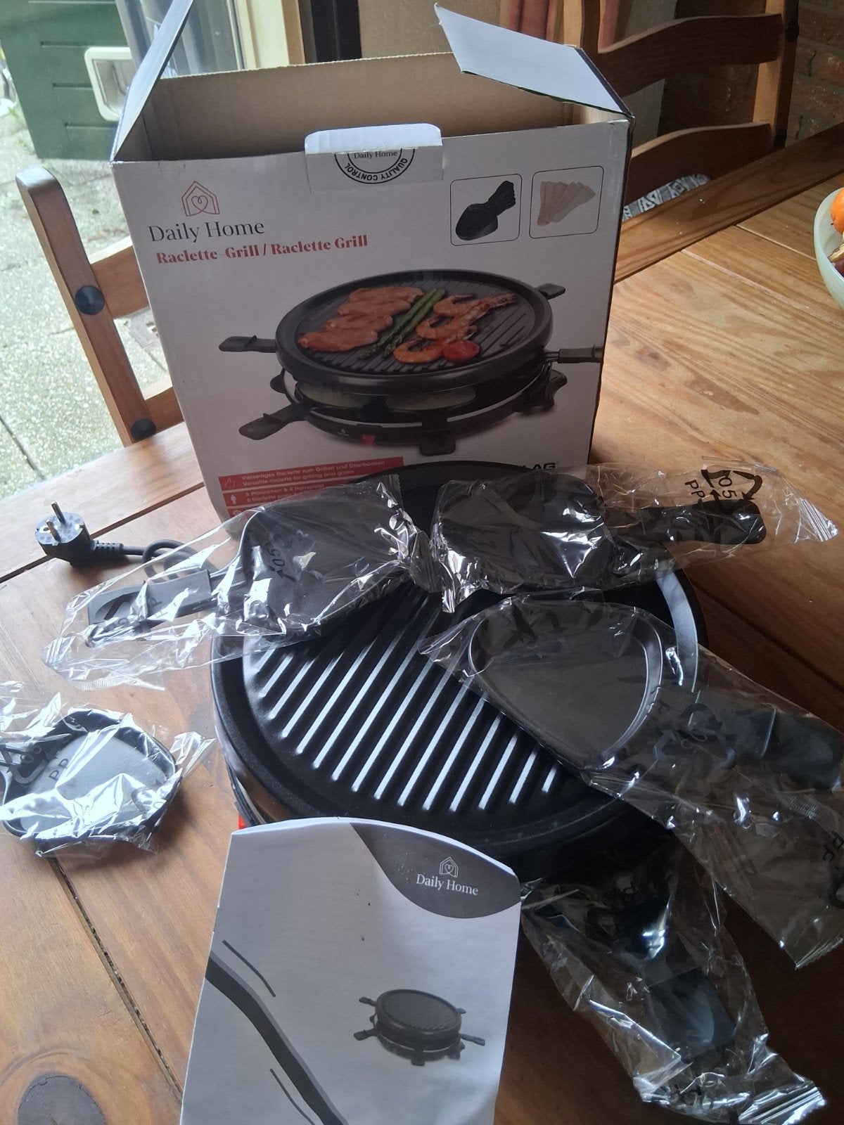 Raclette grill, Ophalen, Nieuw