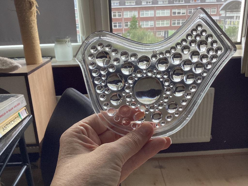 Glaskunst, glas, raamhanger, vogel, Hadeland, vintage, Ophalen
