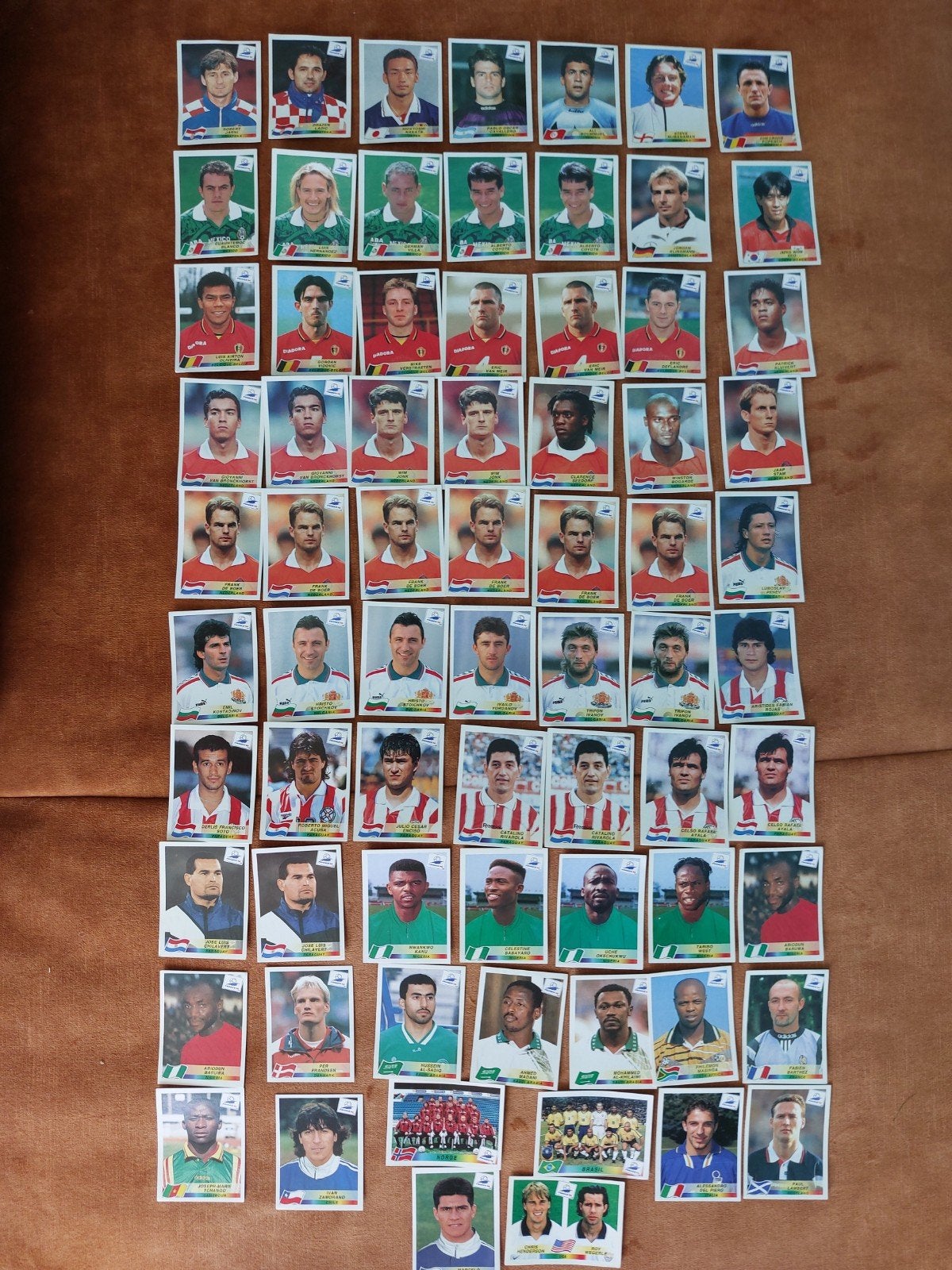 PANINI VOETBALPLAATJES 71X FRANCE 98 WORLD CUP, Ophalen of Verzenden, Zo goed als nieuw, Buitenlandse clubs, Poster, Plaatje of Sticker