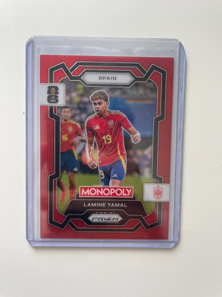 Panini Prizm Monopoly - Lamine Yamal - Red Parallel, Ophalen of Verzenden, Nieuw, Plaatje
