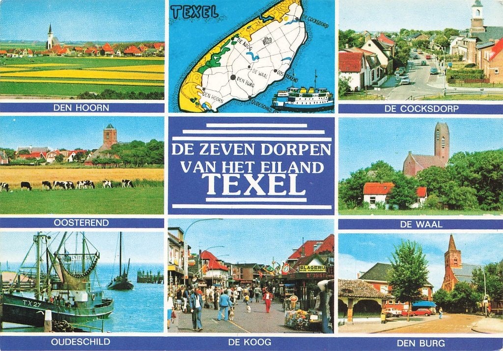 De zeven dorpen van Texel, Ophalen of Verzenden, 1980 tot heden, Gelopen, Waddeneilanden