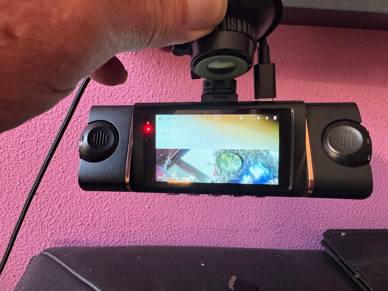 Dashcam met 3 lenzen, Auto diversen, Ophalen of Verzenden, Zo goed als nieuw