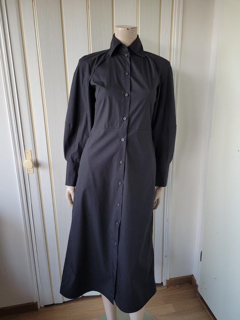 Cos jurk maxi blouse katoen zwart maat XS/34, COS, Zwart, Ophalen of Verzenden, Zo goed als nieuw