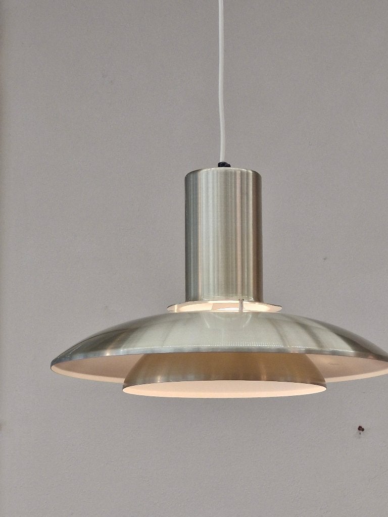 Deense vintage hanglamp / schalenlamp mat messing 70s, Ophalen, ., Vintage, Zo goed als nieuw