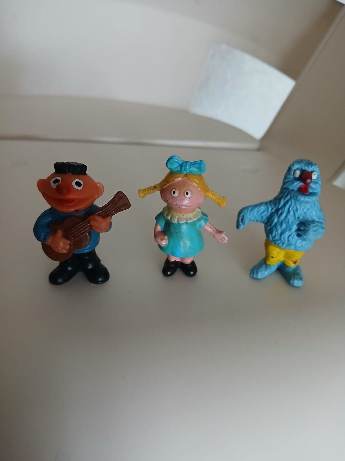 Sesamstraat poppetjes 3 stuk serie. Heimo poppetjes., Verzamelen, Poppetjes en Figuurtjes, Ophalen of Verzenden, Zo goed als nieuw