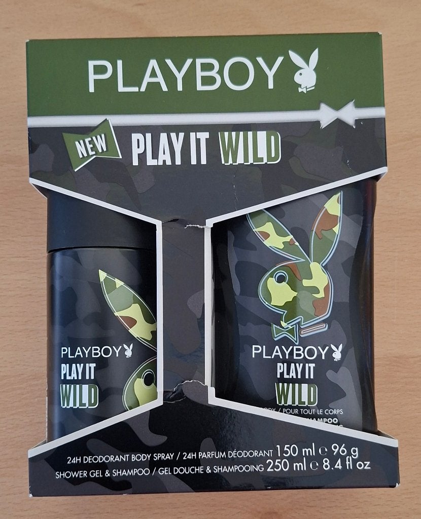 Playboy Play It Wild Cadeauset - Deodorant & Douchegel, Verzenden, Nieuw, Deodorant of Bodyspray