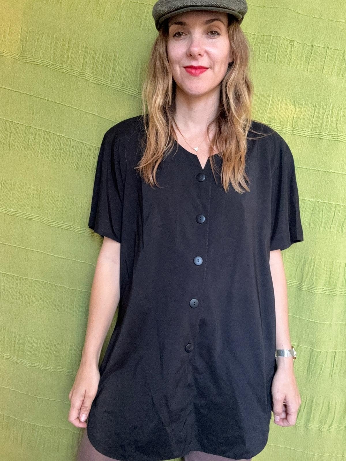 Vintage blouse - maat 38/M - zwart - 90's, Maat 38/40 (M), Zwart, Laura di Sarpi, Onbekend