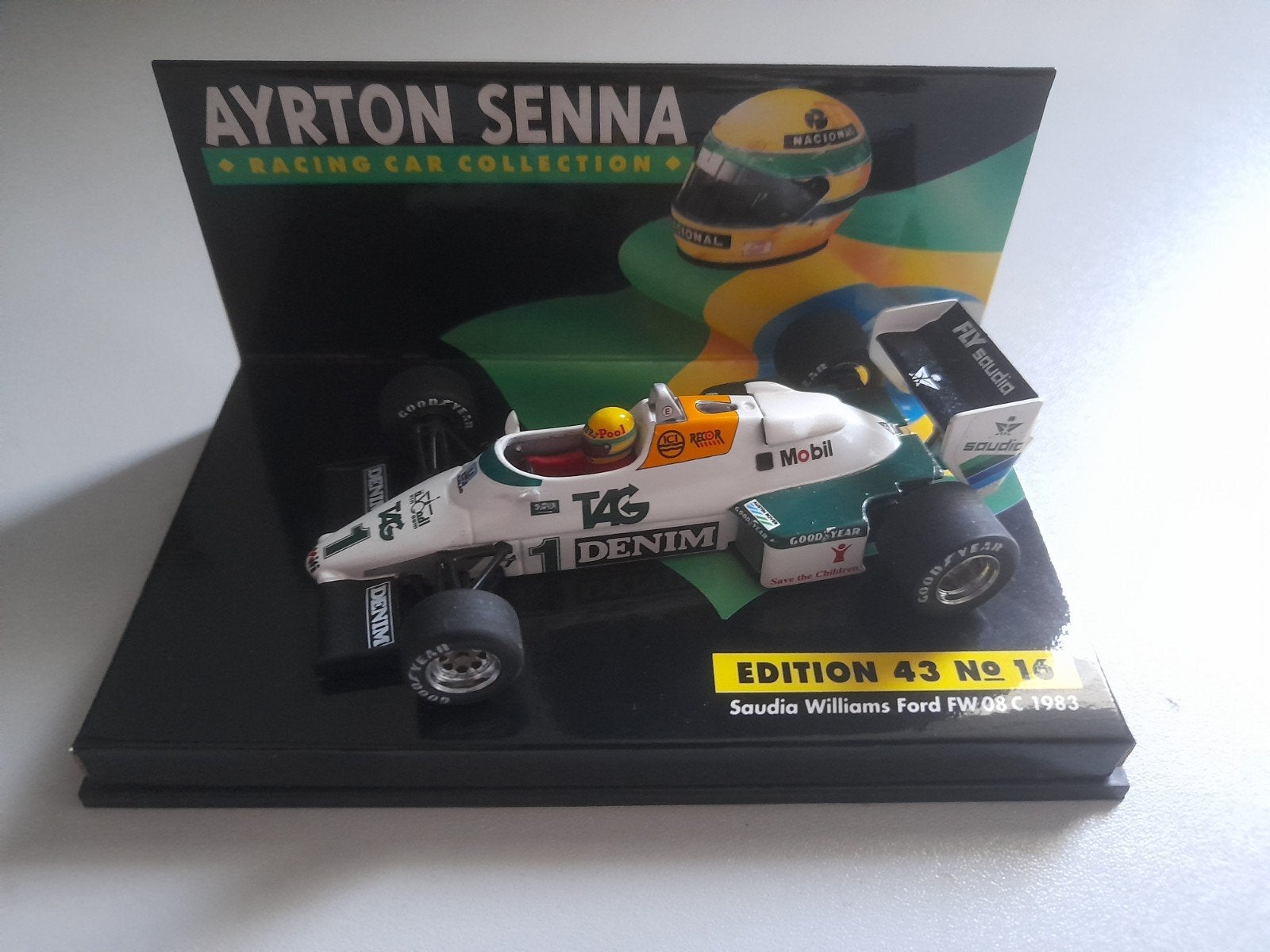 Ayrton Senna racing car collection Williams Fw08C, Ophalen of Verzenden, Zo goed als nieuw, Auto, MiniChamps