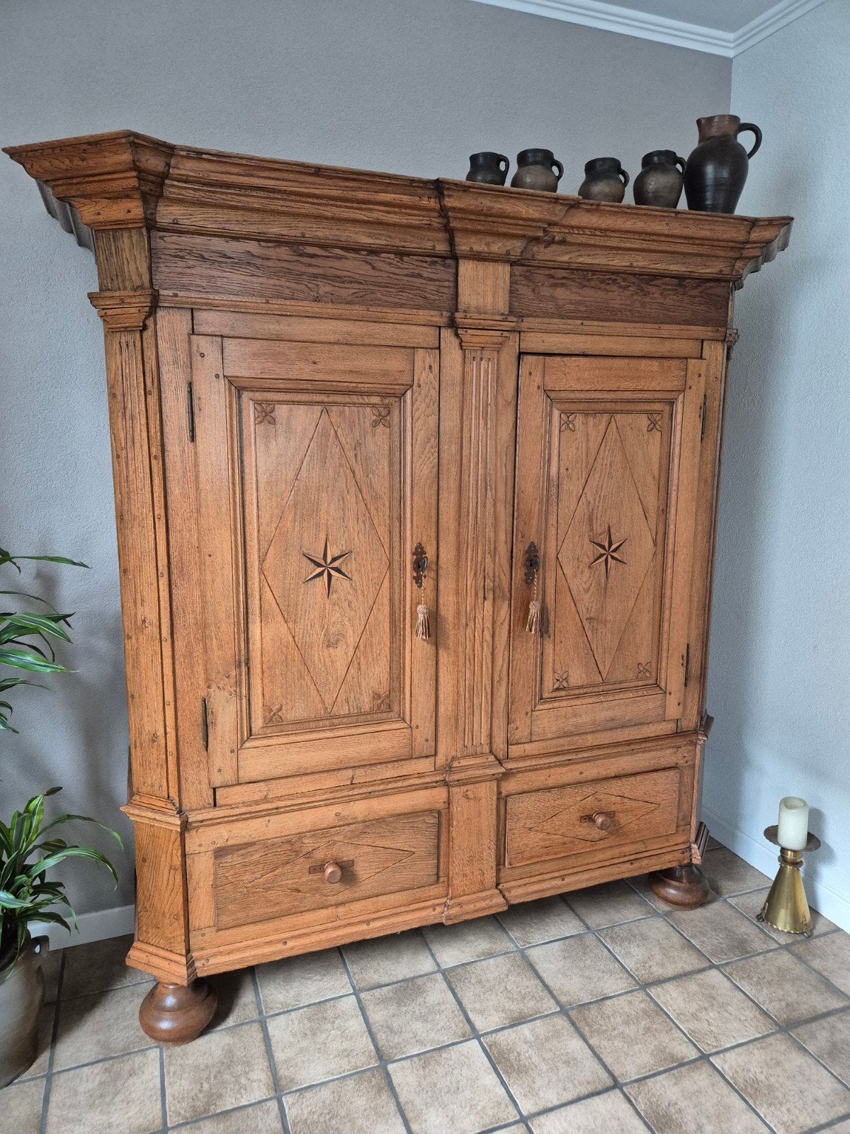 oude antieke eiken kast, Ophalen