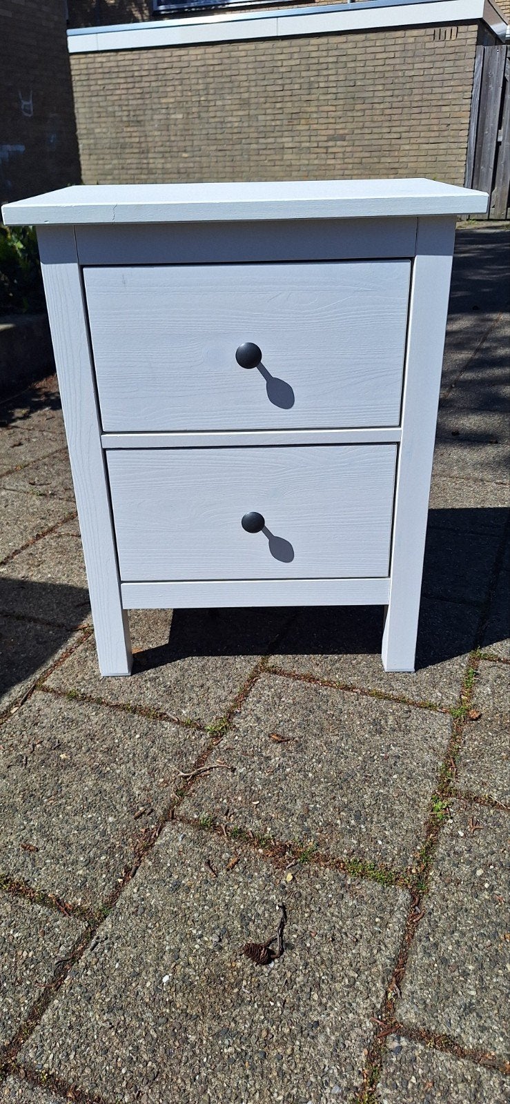 1 IKEA HEMNES Ladekast wit gebeitst, 2 laden, Ophalen, Gebruikt, Modern, Scandinavisch, 1 of 2 laden