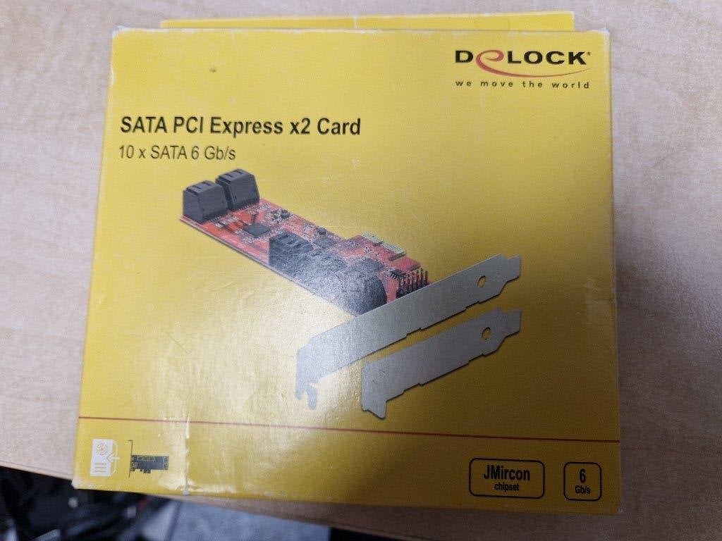 Delock 10x Sata PCI-e kaart, Ophalen of Verzenden, Zo goed als nieuw