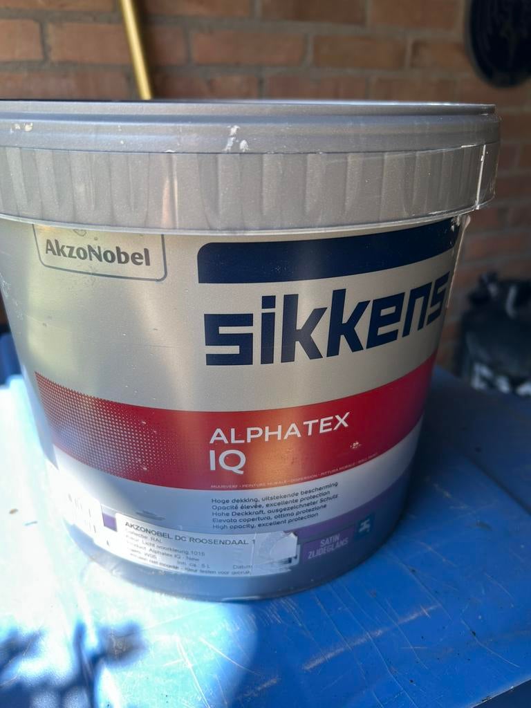 Sikkens Alphatex IQ 10 ltr, Ophalen, Zo goed als nieuw, Wit