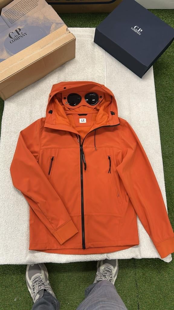 C.P. Company C.P. Shell-R Jas Goggle Windbreaker Regen, Kleding | Heren, Jassen | Zomer, Nieuw, Maat 48/50 (M), Oranje, Ophalen of Verzenden