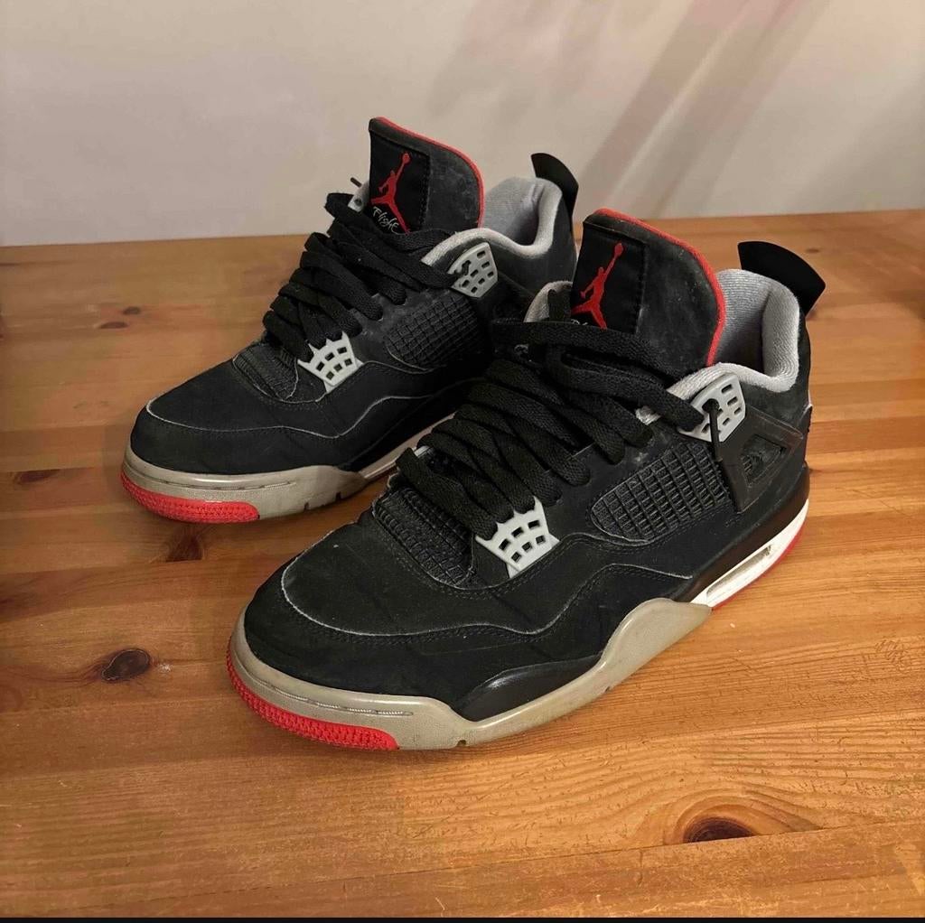 Nike Jordan 4 Retro Bred 2019 - Maat 43, Kleding | Heren, Schoenen, Zwart, Ophalen of Verzenden, Sneakers of Gympen, Gedragen